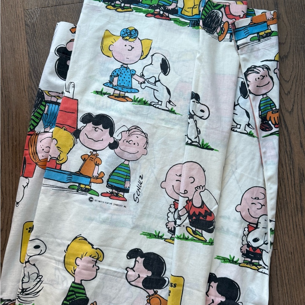 Peanuts Kids curtains bedroom 1971 united features syndicate inc rare vintage